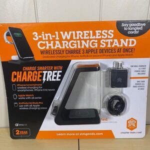 NEW ChargeTree 3-in-1 Wireless Charging Stand for iPhone Apple Watch AirPods